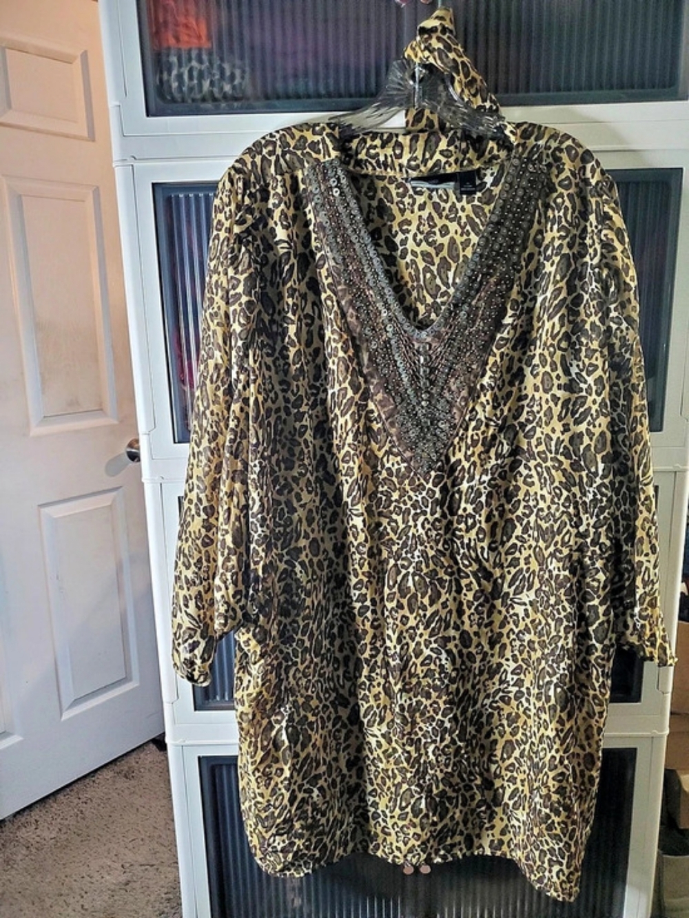 Leopard Print Long Sleeve Tunic